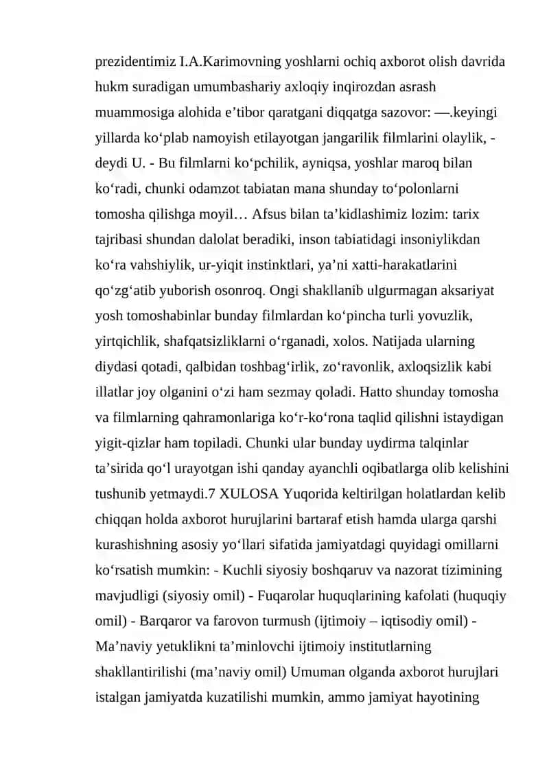 Axborot xurujlari va ularning inson onggiga salbiy ta`siri 4