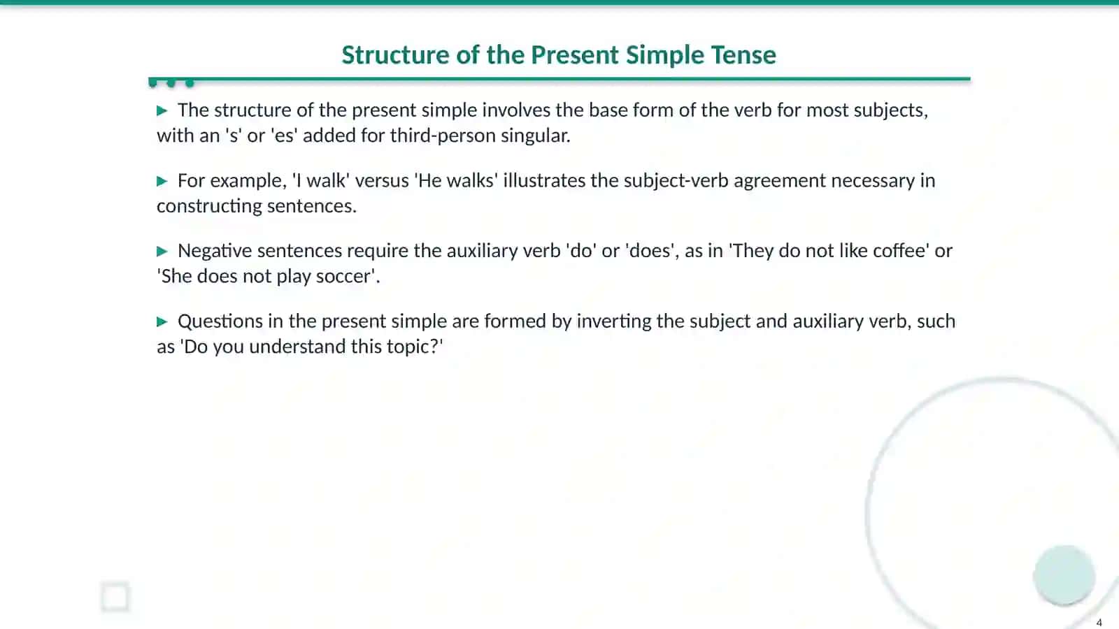 Mastering the Present Simple Tense 4