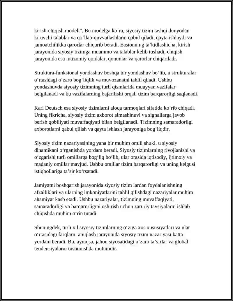 SIYOSIY TIZIM NAZARIYALARI VA TURLARI 4