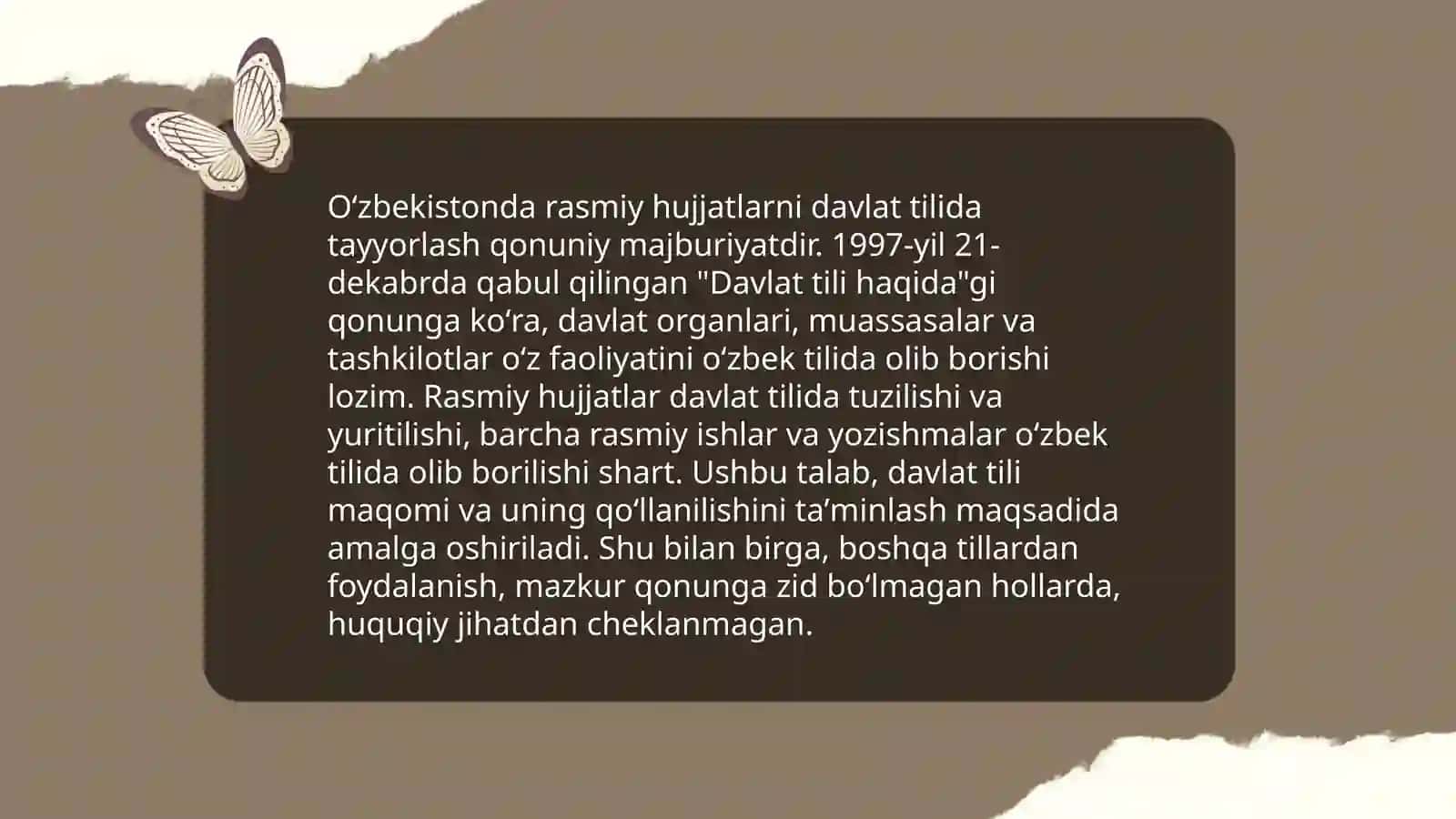 Xalqaro maydonda davlat tilida ish yurituv tamoyillari 4