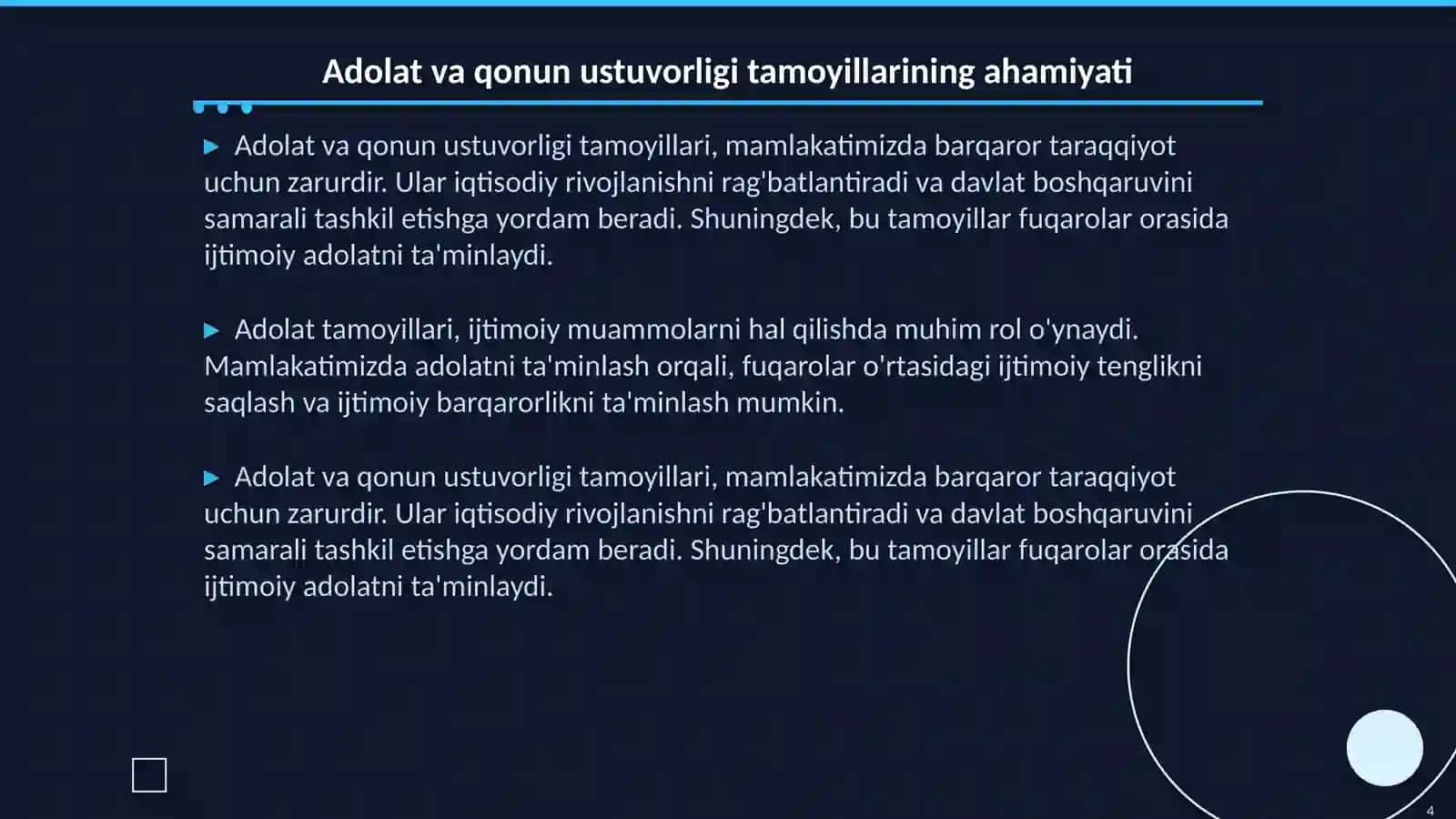 Adolat va qonun ustuvorligi: asosiy tushunchalar 4