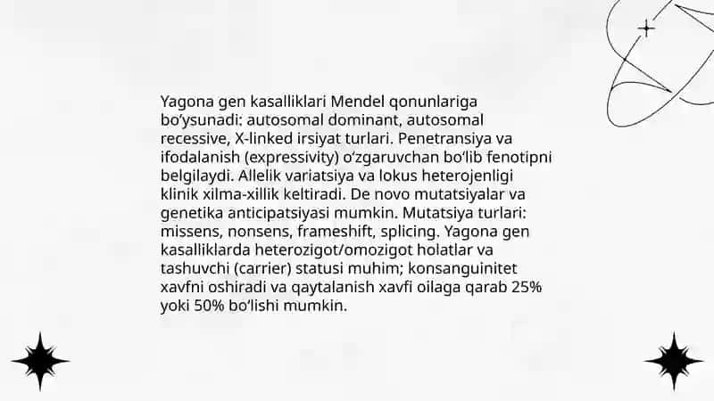 Irsiyat va patologiya rivojlanishi: umumiy tushunchalar 4