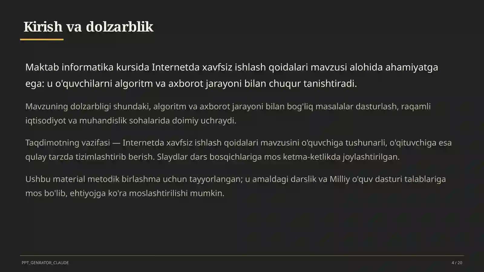 Internetda xavfsiz ishlash qoidalari (5-sinf) 4