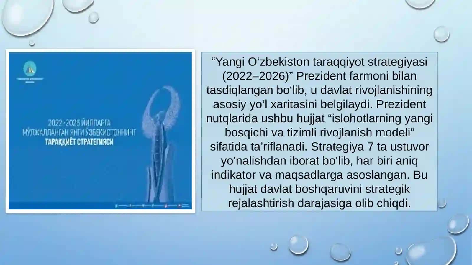 Shavkat Mirziyoyev “Yangi O’zbekiston” strategiyasi va milliy yuksalish 4