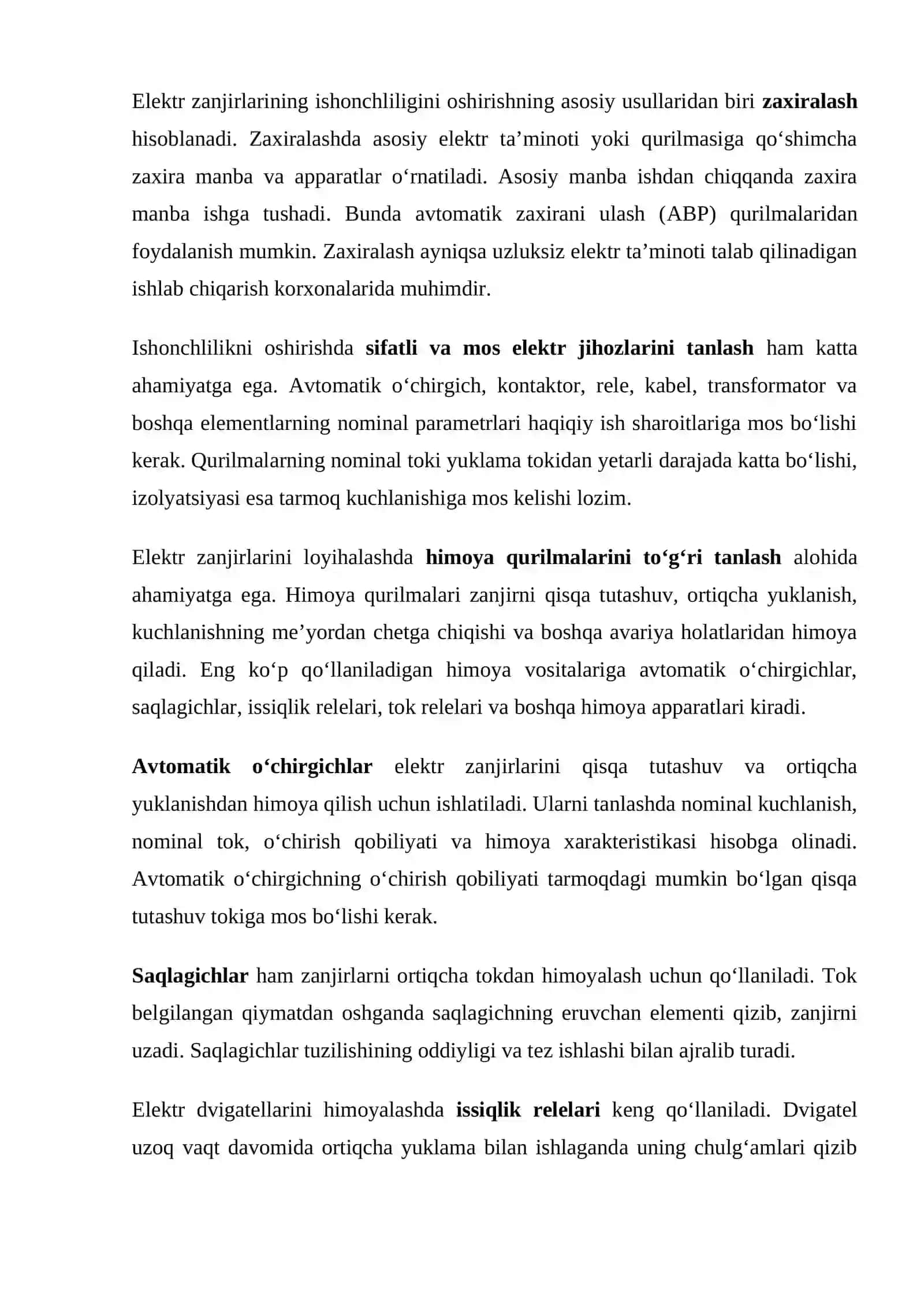 mustaqil ish Zanjirlarni loyihalashda xavfsizlik va ishonchlilik talablarini bajarish 4