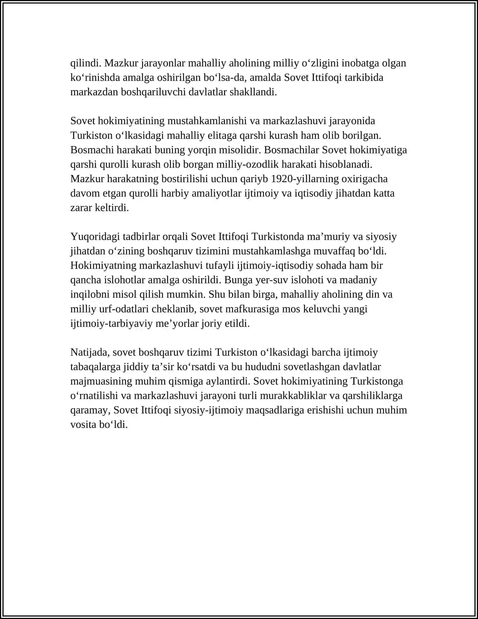 TURKISTONDA SOVET BOSHQARUV TIZIMINING MUSTAHKAMLANISHI 4