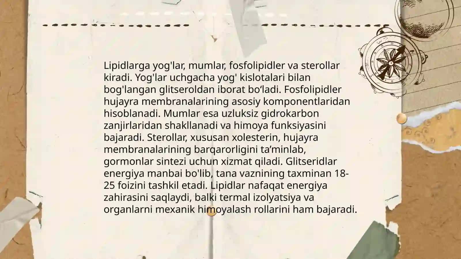 Lipidlar tuzilishi,funksiyasiga metabolizmi 4