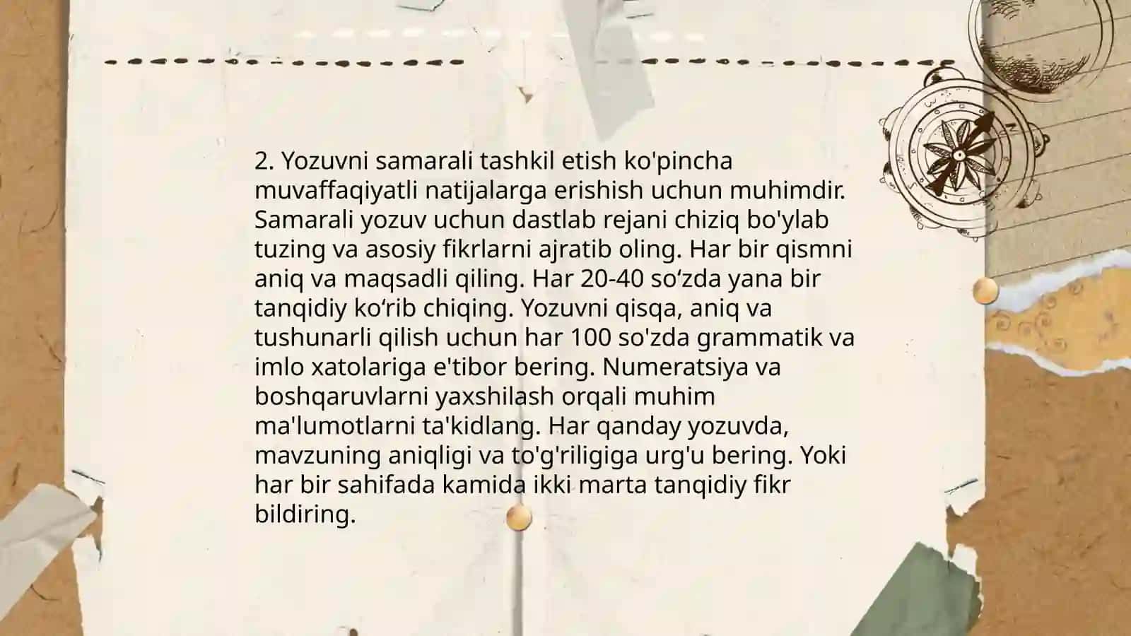 Eslatmalar bilan ishlash ( no talking) 4