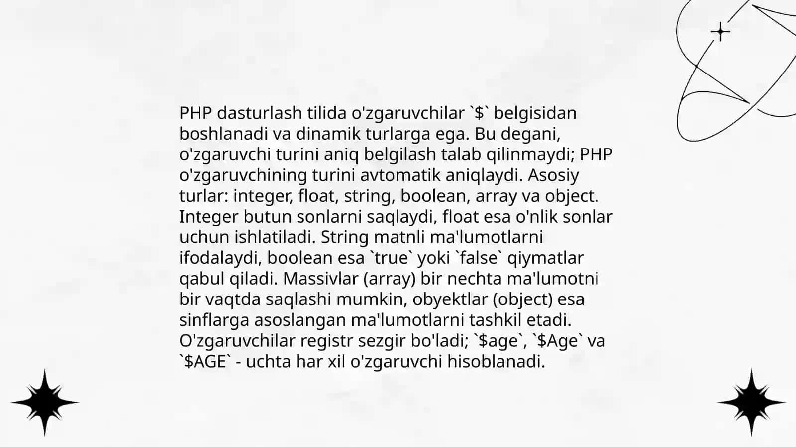 PHP tilida web sahifa yaratish 4