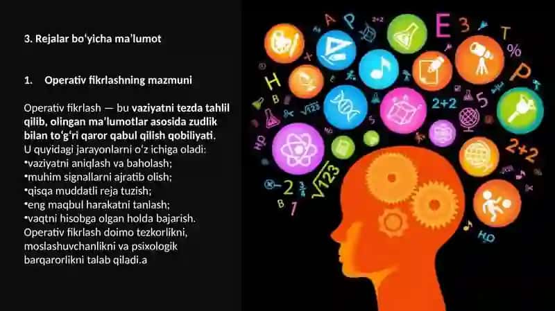 Operativ fikrlash 4