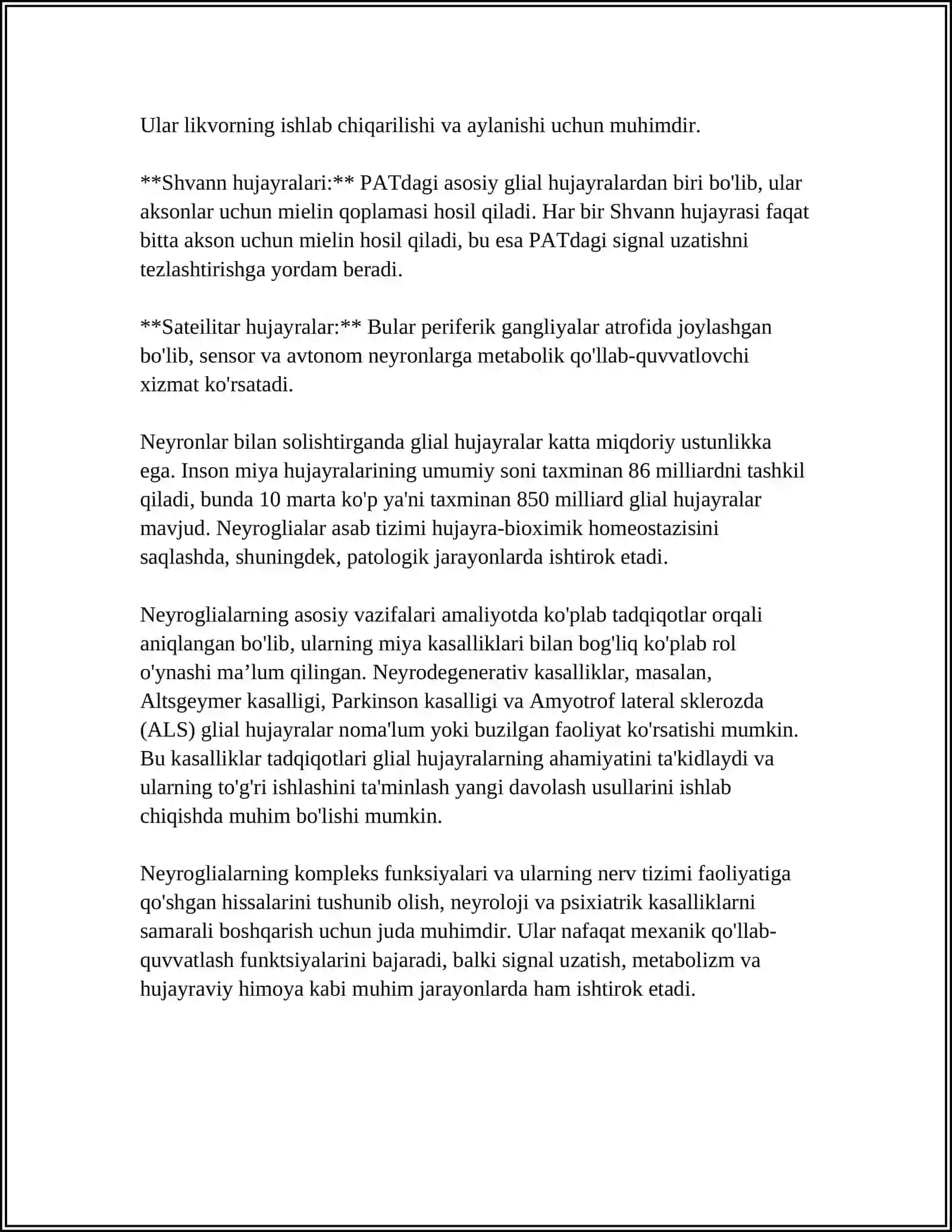 NEYROGLIYA HUJAYRALARINING TUZILISHI VA FUNKSIYALARI 4