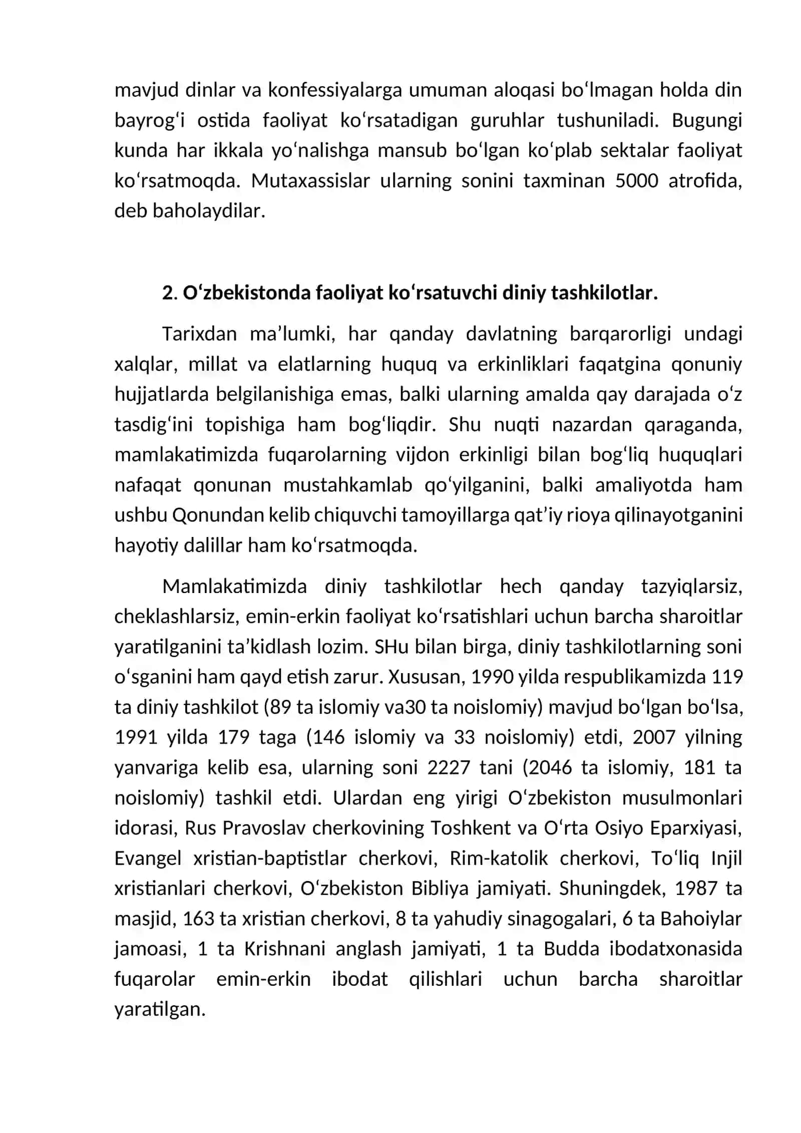 “O‘zbekistonda konfessiyalararo diniy bag’rikenglikning tarixiy tajribasi” 4