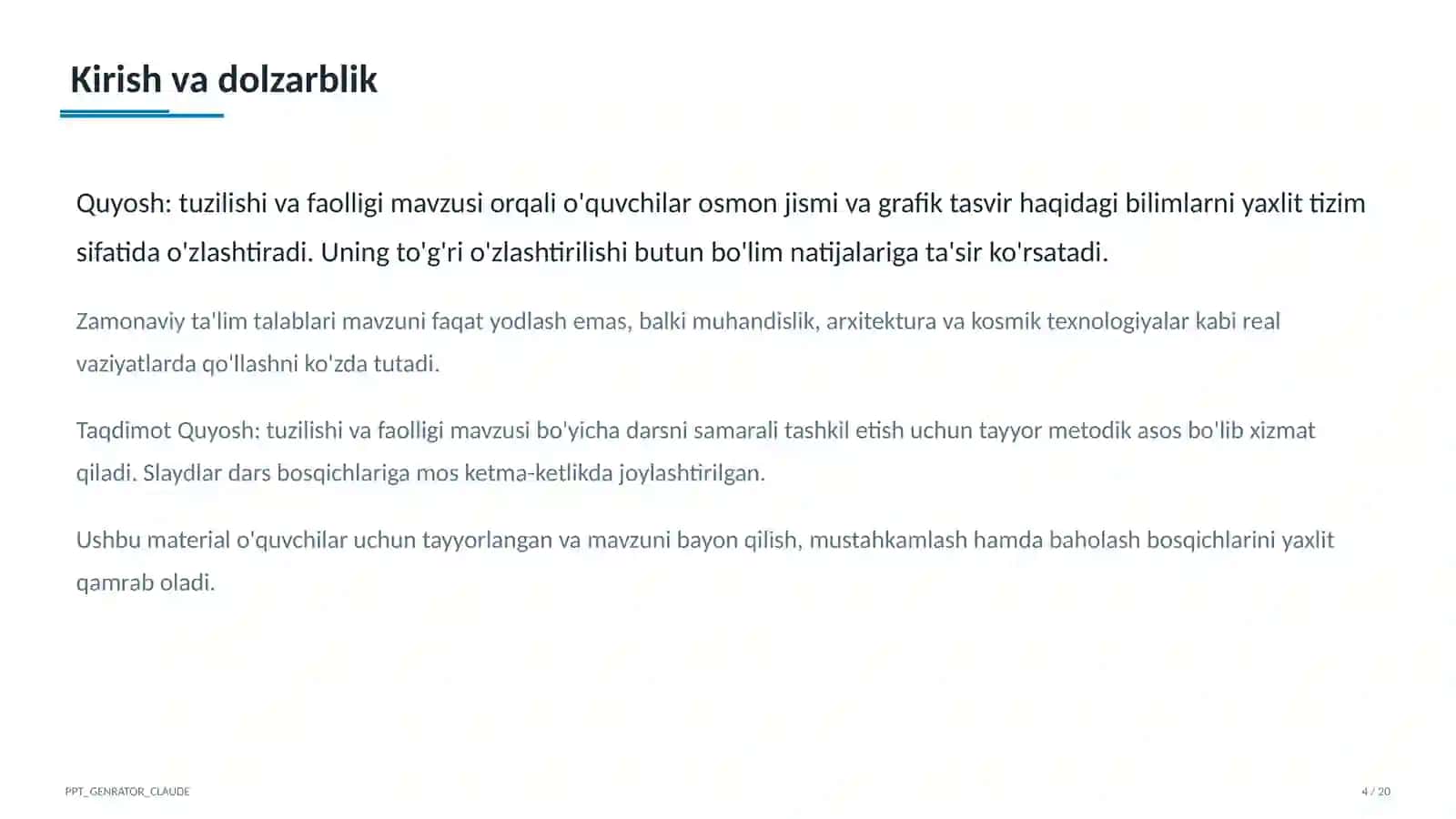 Quyosh: tuzilishi va faolligi (11-sinf) 4