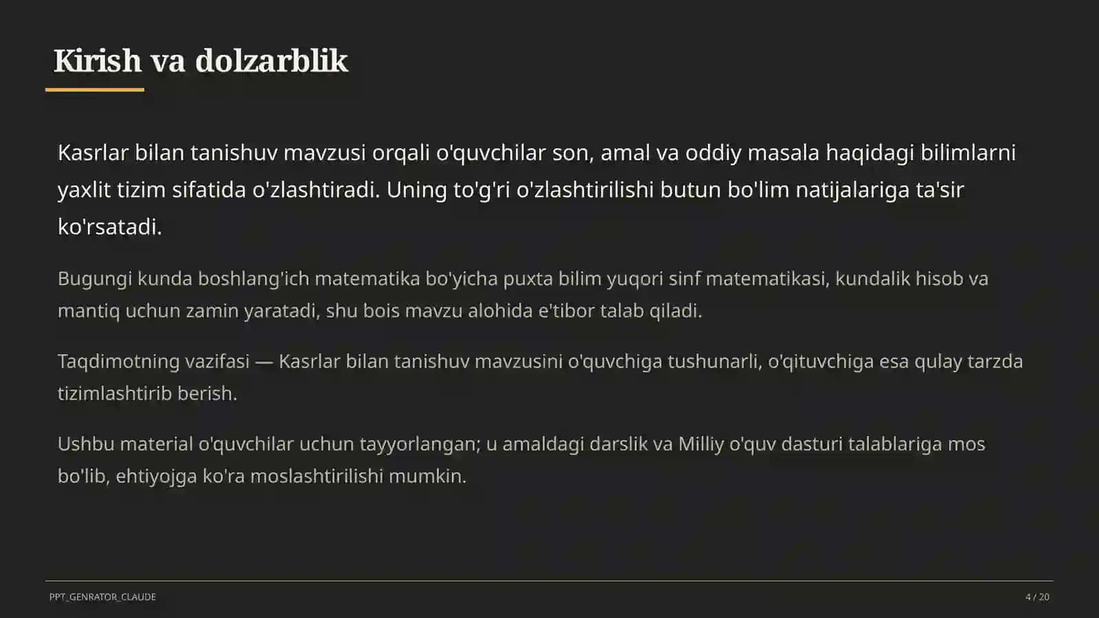 Kasrlar bilan tanishuv (4-sinf) 4