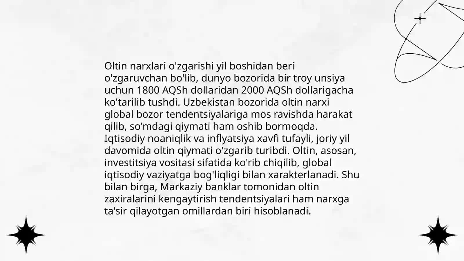 O'zbekistonda oltin va infilatsiya 4