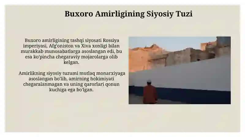 Buxoro Amirligining Ijtimoiy-Iqtisodiy Hayoti 4
