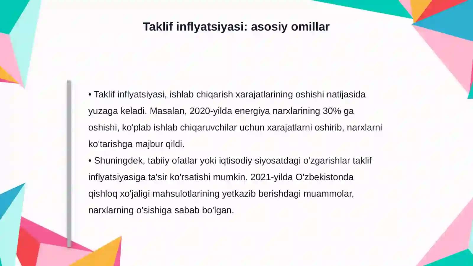Talab va taklif inflyatsiyadining farqlari 4