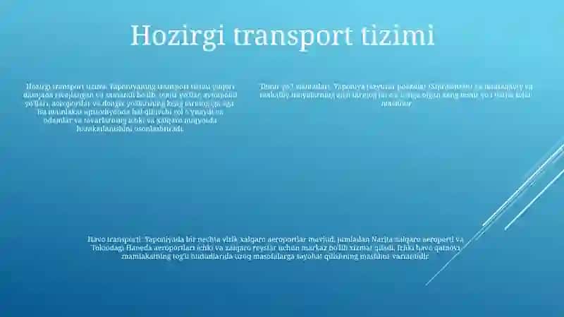 Yaponiyadagi Transport Xizmatlari 4