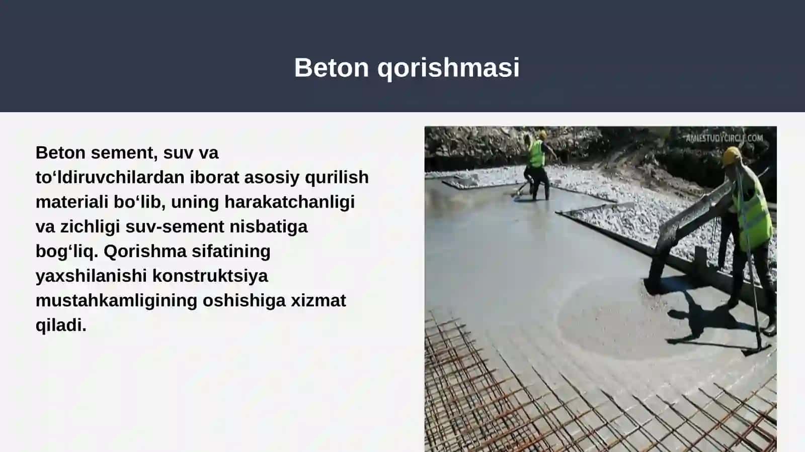 Beton qorishmalari super va giperplastifikatorlar bilan modefikatsiyalash istiqbollari energiya va resurs tejamkorligi 4