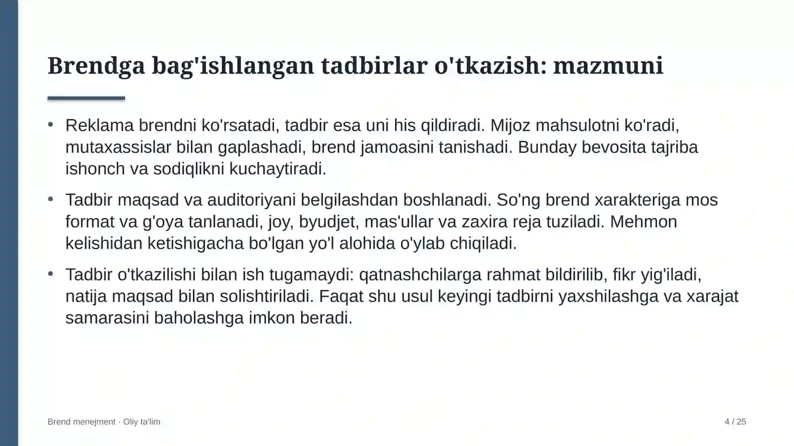 atom energetikasida brendga bag'ishlangan tadbirlar o'tkazish 4085 4