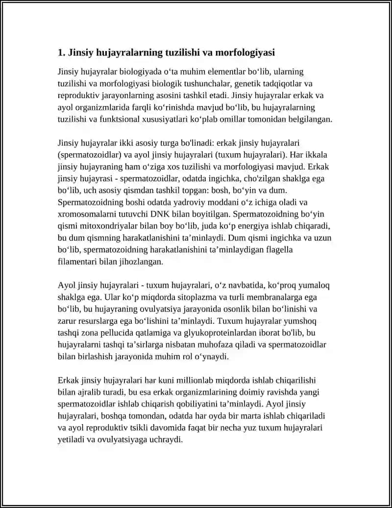 JINSIY HUJAYRALAR TUZILISHI, RIVOJLANISHI, TARAQQIYOTI 4