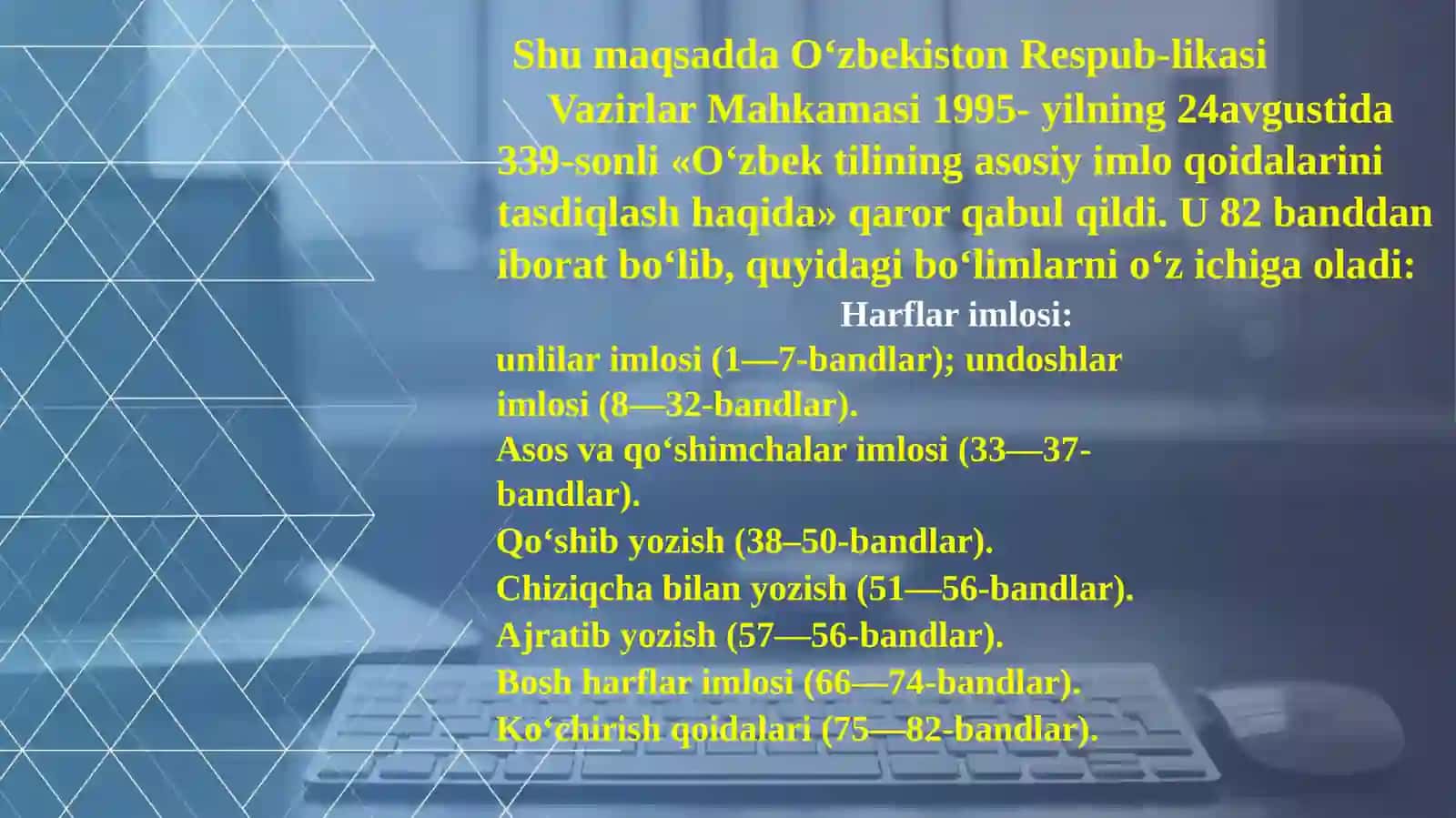 O‘ZBEK TILINING YANGI IMLO QOIDALARI 4