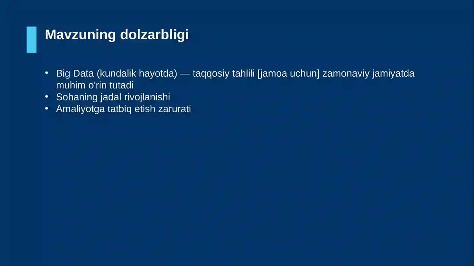 Big Data (kundalik hayotda) — taqqosiy tahlili [jamoa uchun] 4