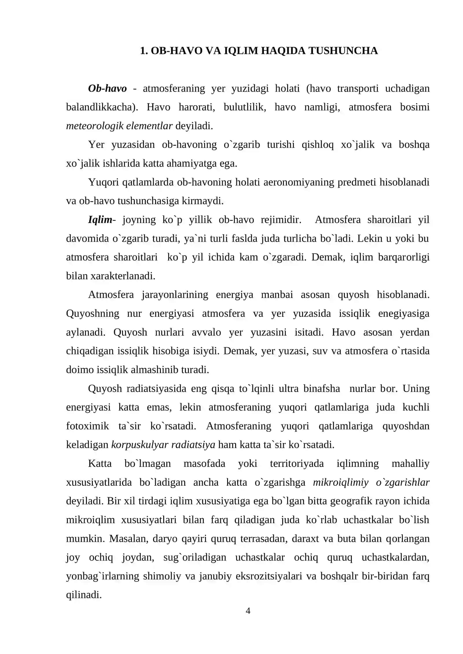 OB-HAVO VA IQLIM 4