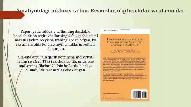 Inkluziv ta'lim Yaponiyada: Tarix, siyosat va tushunchalar 4