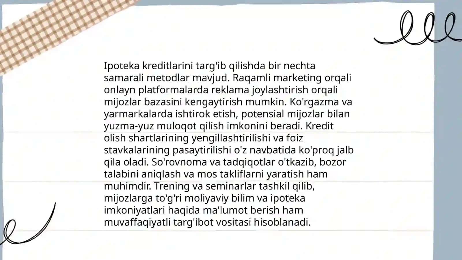 Ipoteka bankining marketing tizimi 4