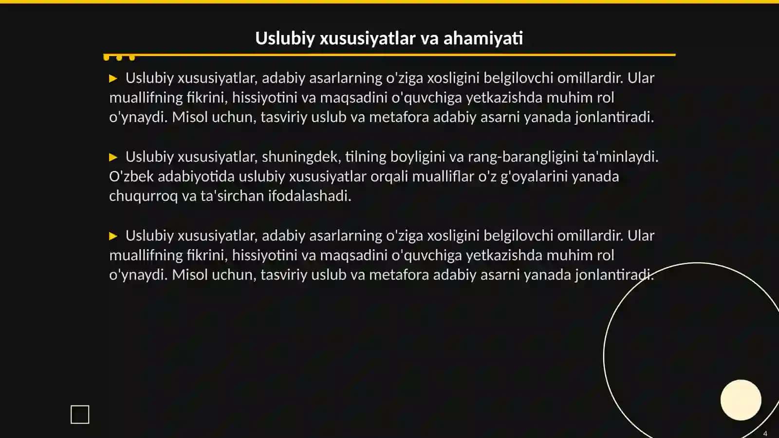 Ravish va uslubiy xususiyatlari 4