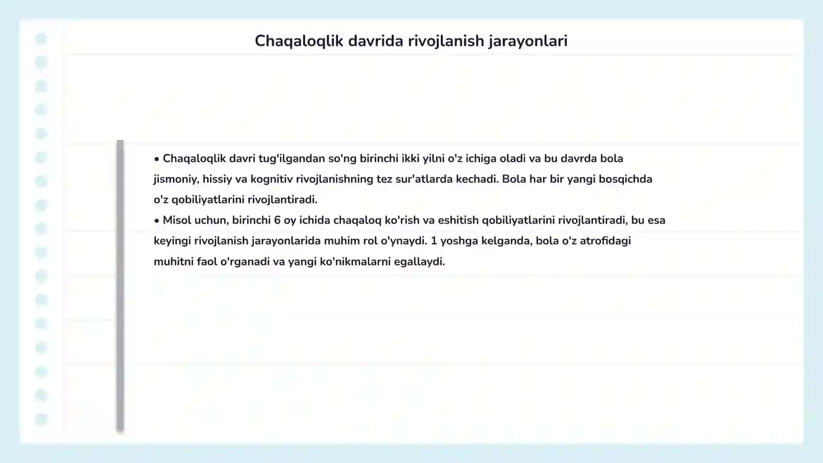 Perinatal va chaqaloqlik davrida psixofiziologik rivojlanishga xos xususiyatlar 4