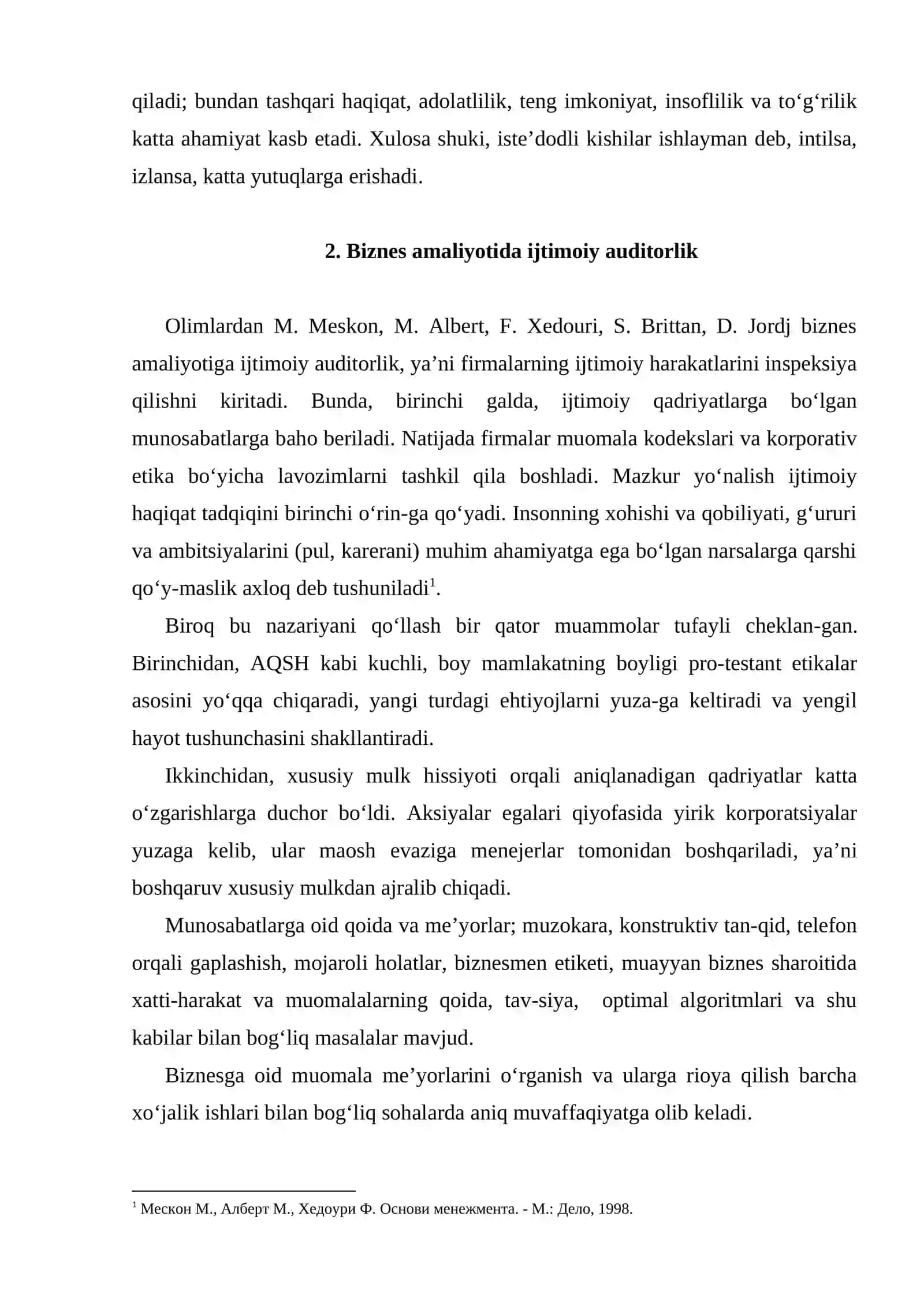 Biznes etikasi va ma’naviyati - ilmiy bilimlar sohasi sifatida 4