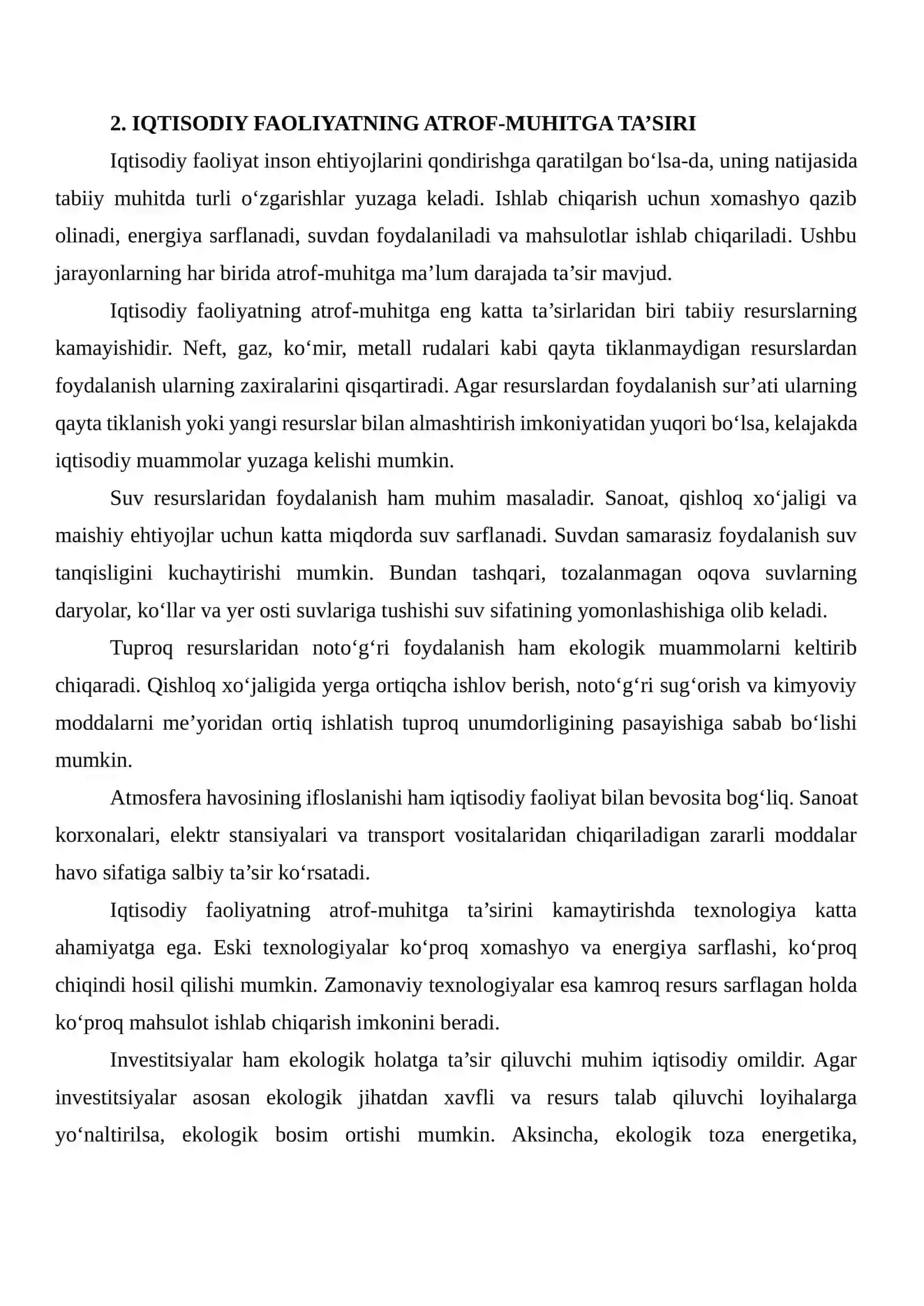 Atrof-muhitga ta’sir etuvchi iqtisodiy omillar 4