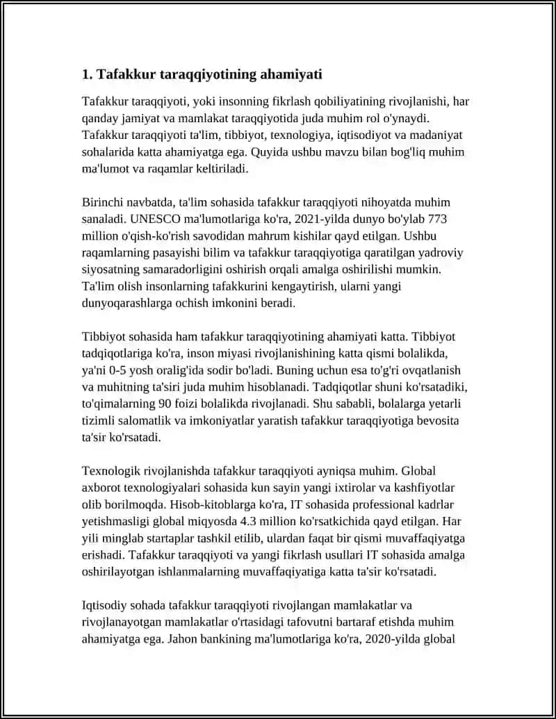 TAFAKKUR TARAQQIYOTIGA XIZMAT QILUVCHI BADIIY ADABIYOTLAR TAHLILI 4