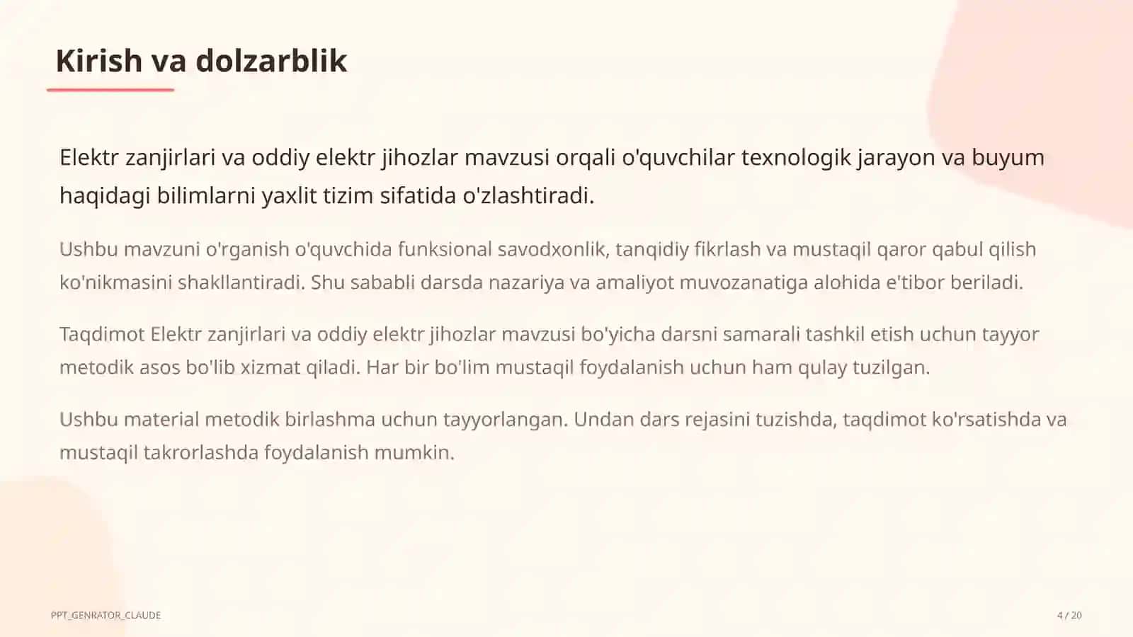 Elektr zanjirlari va oddiy elektr jihozlar (7-sinf) 4