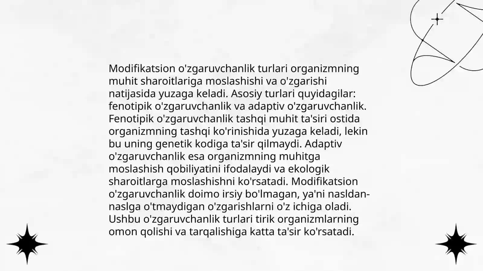 Modifikatsion o'zgaruvchanlik 4
