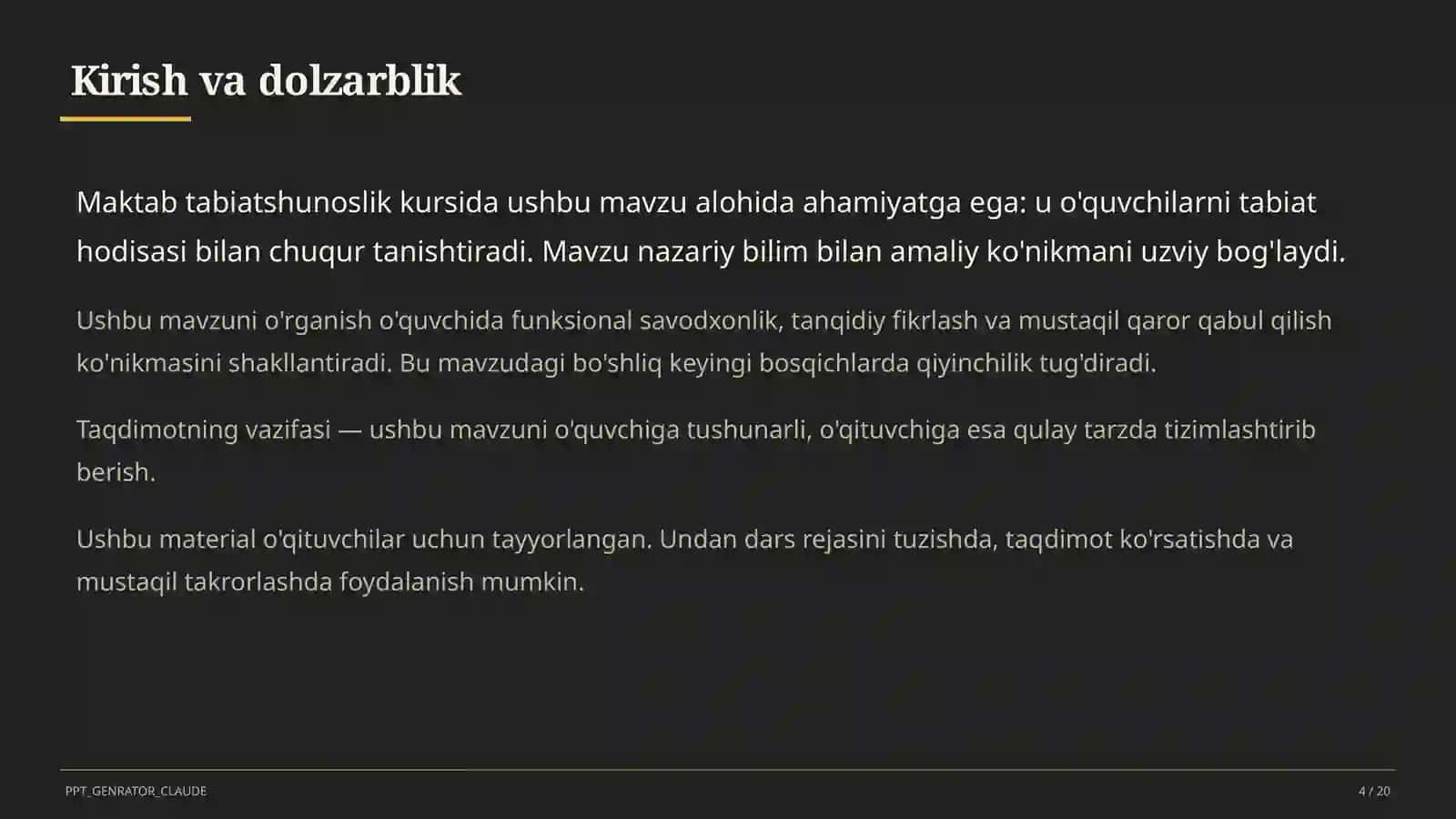 Hayvonlarning turlari: sutemizuvchilar, qushlar, baliqlar (3-sinf) 4