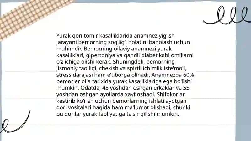 Yurak qon-qon tomir kasalliklarida bemorlarni tekshirish usullari 4