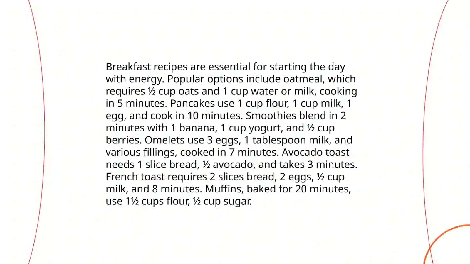 Writing recipes 4