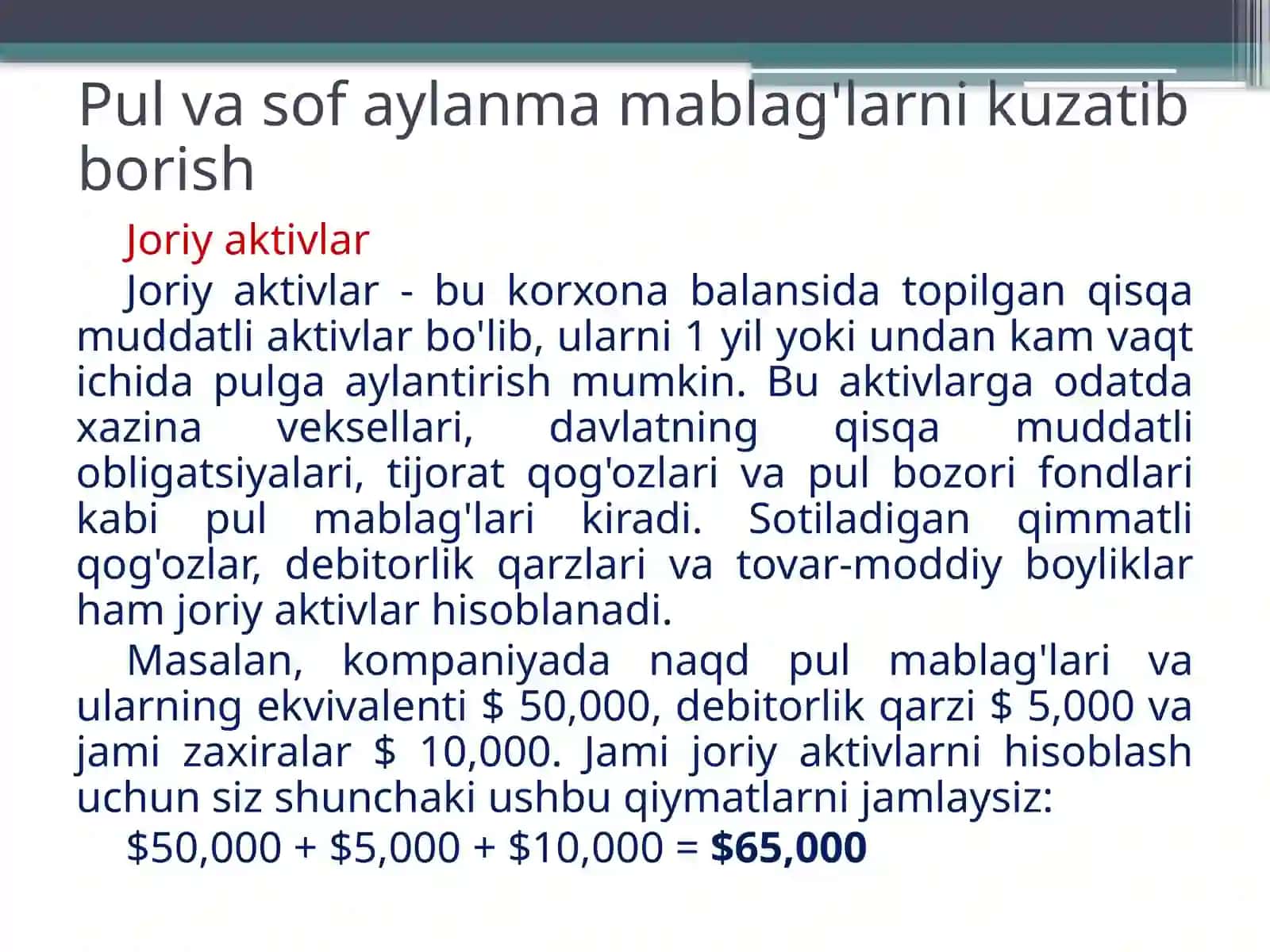 Sof aylanma mablag'larni kuzatibborish 4