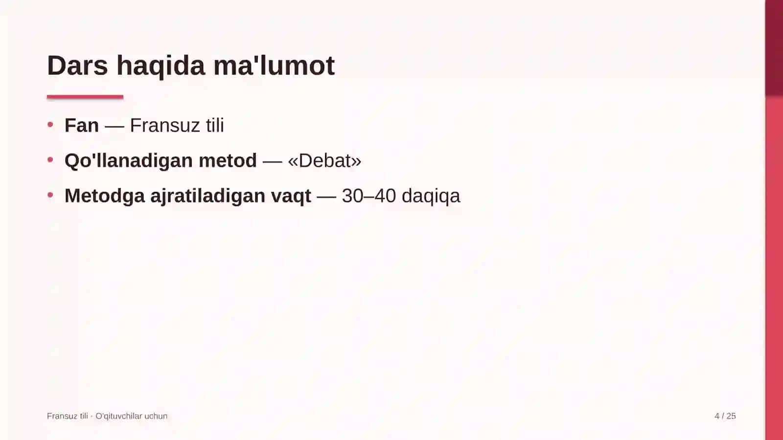 fransuz tili darslarida debat metodidan foydalanish 9772 4