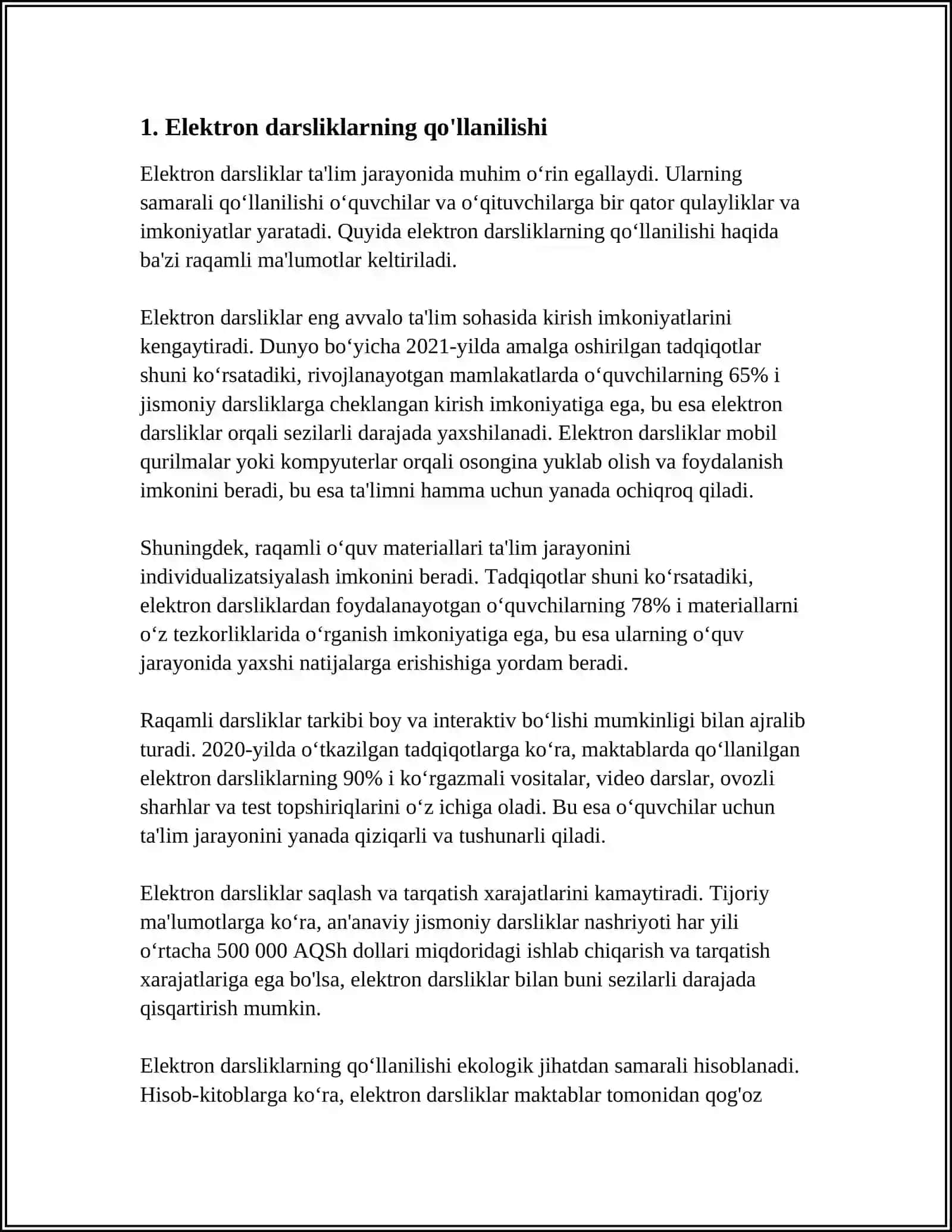 ONA TILI VA OʻQISH SAVODXONLIGI DARSLARIDA QOʻLLANILADIGAN INNOVATSION PEDAGOGIK TEXNOLOGIYALAR 4