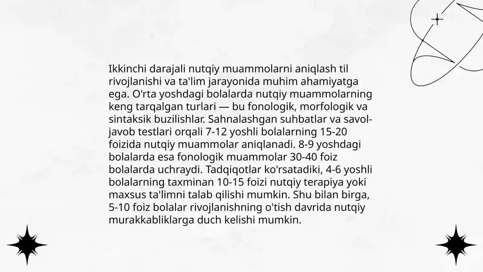 Birlamchi nutqiy muloqotni shakllantirish NTR 2-darajali bolalar bilan olib boriladigan individual va kichik guruhlardagi logopedik ish dasturlari 4