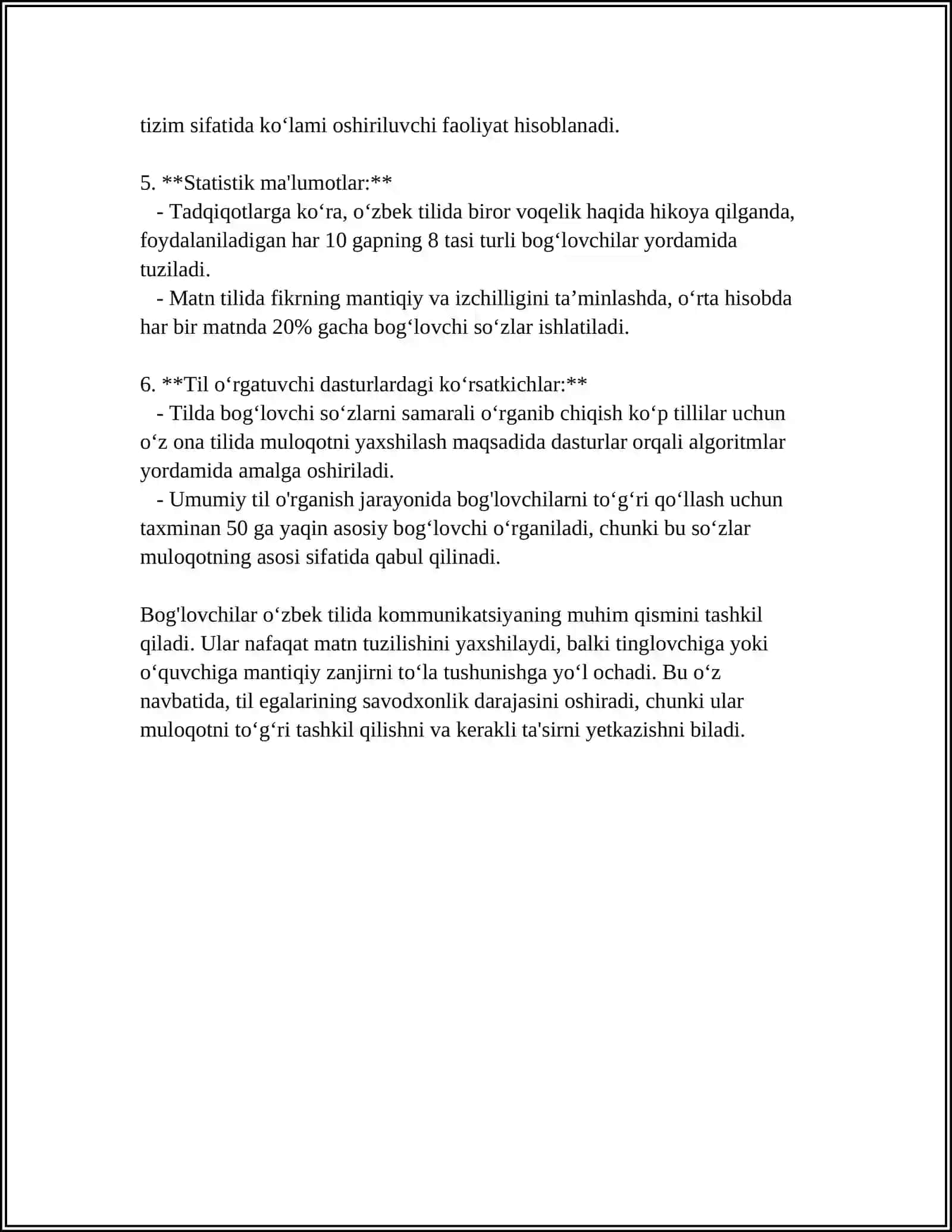 O'ZBEK TILIDA YORDAMCHI SO'ZLAR 4