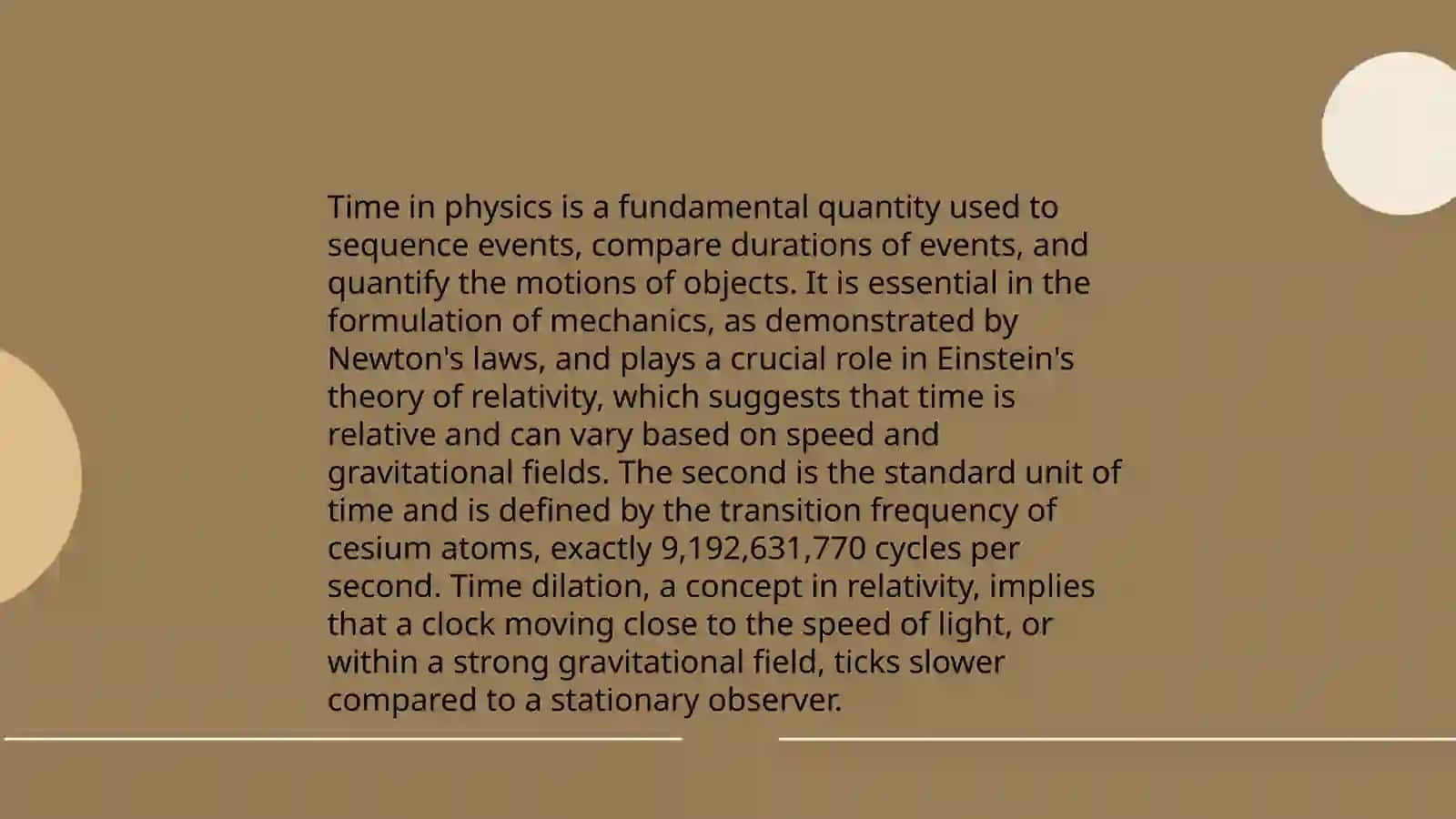 Time the fundamental dimension 4