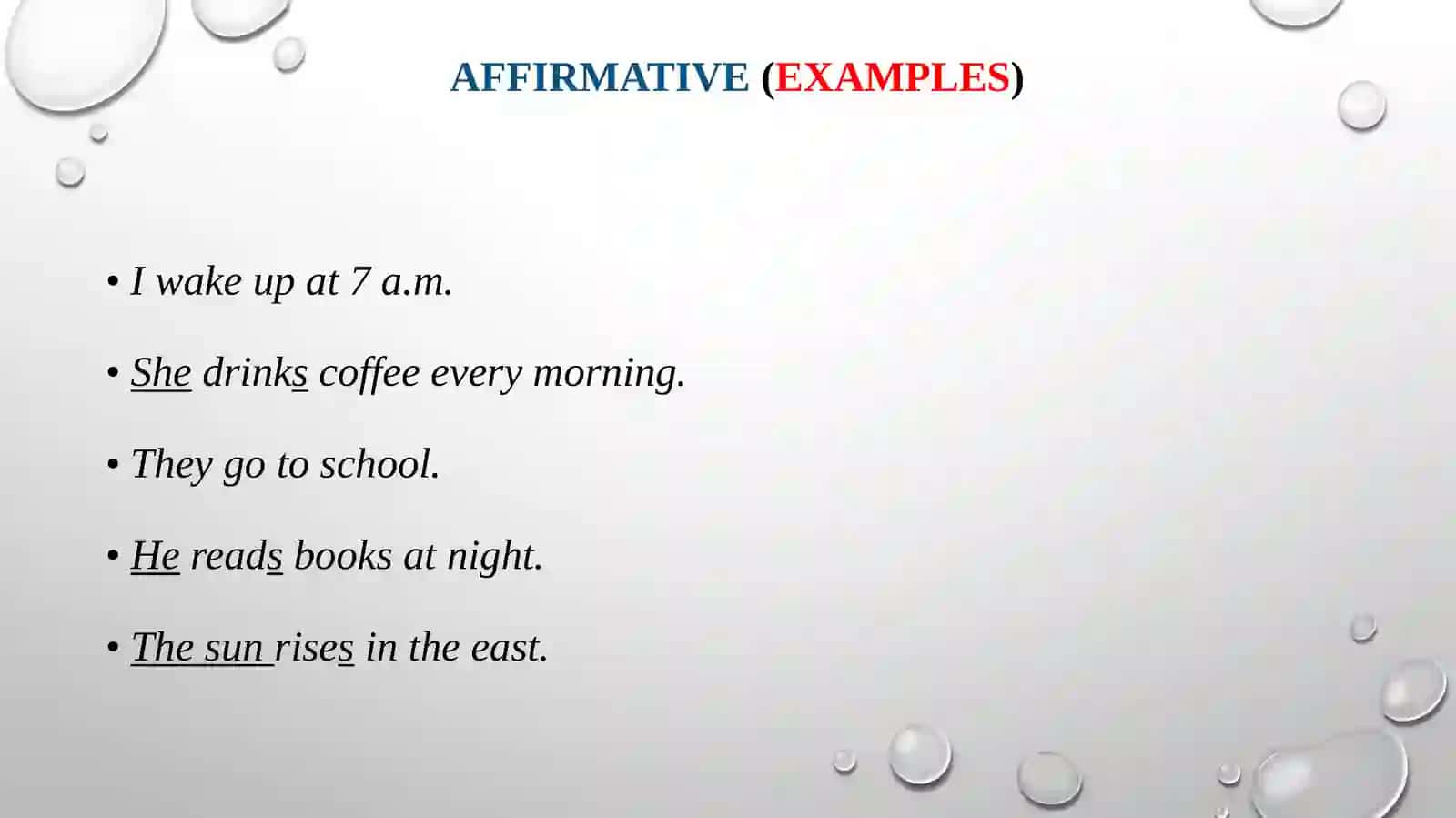 Present simple tense simple present tense 4
