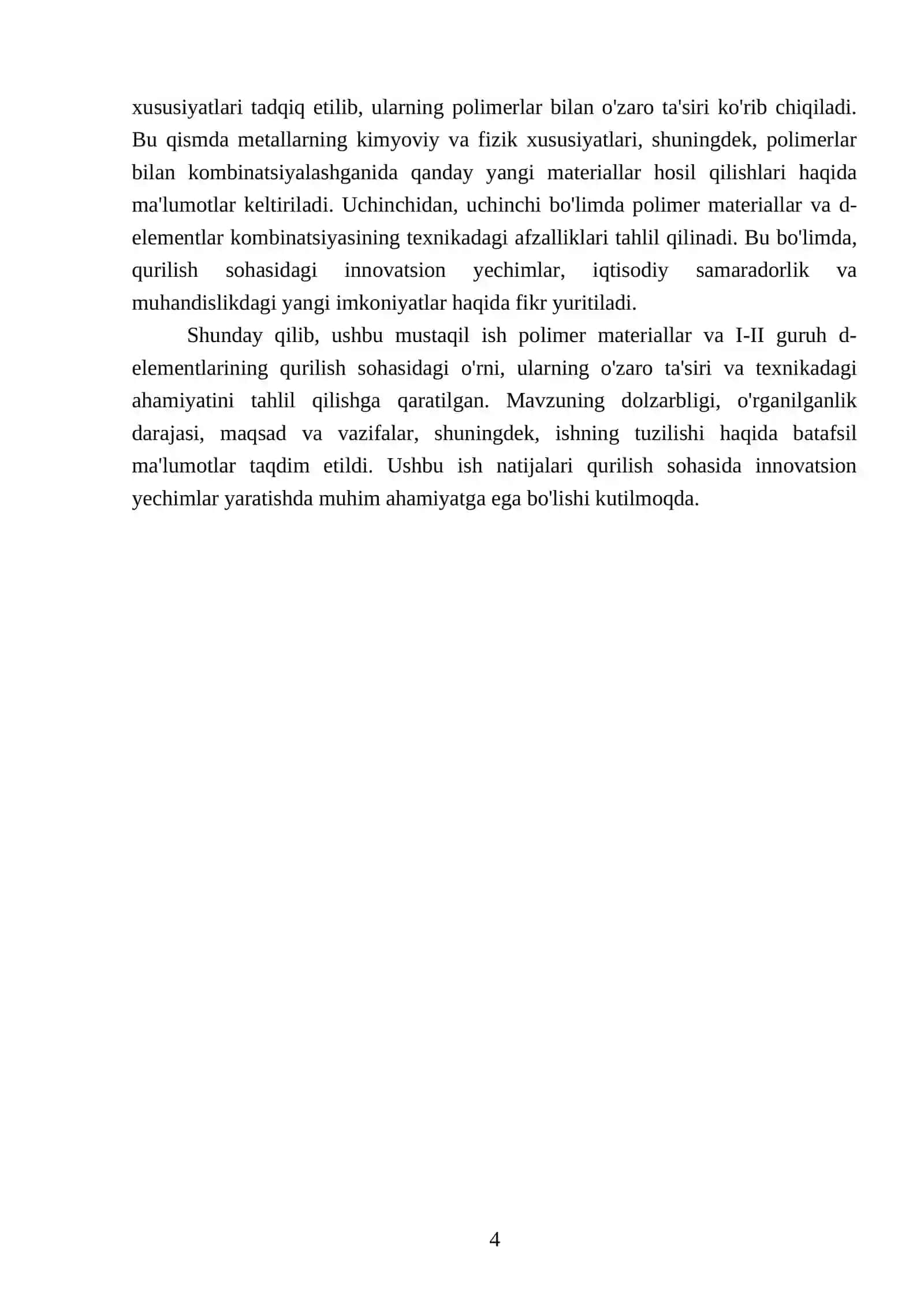Polimer materiallar va ularning qurilish sohasida ishlatilishi 4