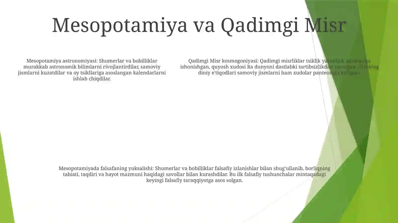 Qadimgi Sharqda Asotiriy Tasavvurlar Va Falsafiy Bilimlarning Paydo Bo'Lishi 4