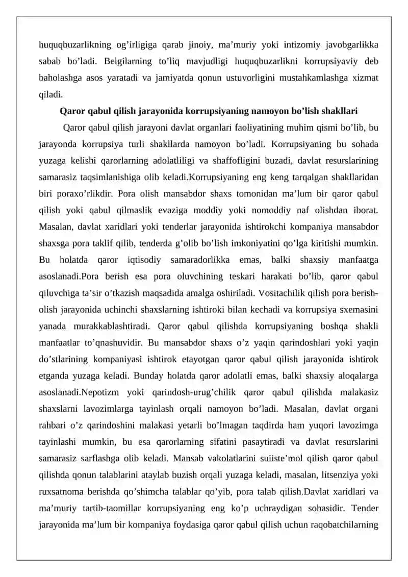 Korrupsiyaga oid huquqbuzarliklar natijasida qabul qilingan qarorlarni bekor qilish yoki o’zgartirish tartibi 4